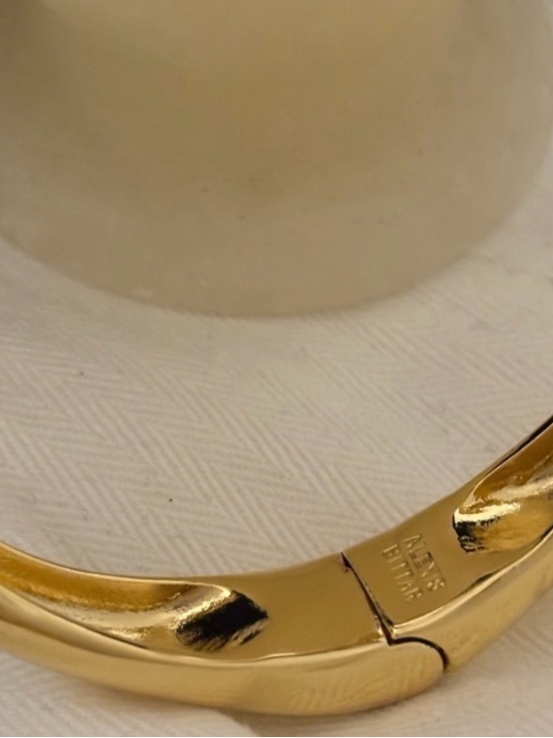 New Miss Havisham Crystal Swan Bypass Bangle Bracelet Encrusted Gold C Z Sb18 — image 2 of 3
